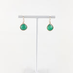 Lina's Simple Teardrop Earring Green Onyx - Big Bag NY