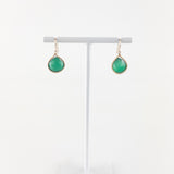 Lina's Simple Teardrop Earring Green Onyx - Big Bag NY