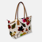 Roberta Pieri Robertina Large Tote in Flower Print White - Big Bag NY