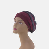 Wine/Gray Celine Robert PIZEL Merino Wool Two Tone Beret - Big Bag NY