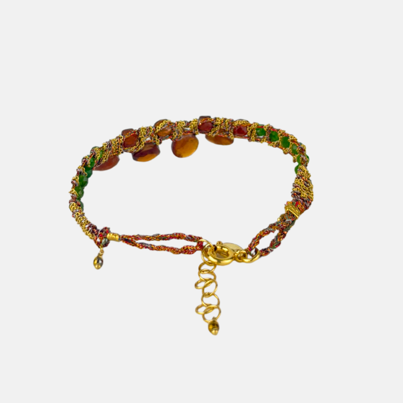 DAG Gioielli Candy Drop Bracelet with garnet gemstones - Big Bag NY