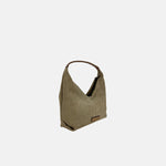 Gianni Notaro Small Suede Shoulder Bag in Taupe - Big Bag NY