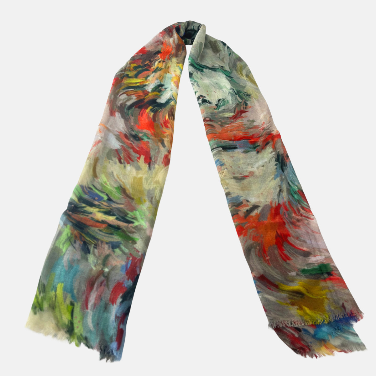 Tradition Textiles Rapid Strokes Dots Wool Scarf - Big Bag NY
