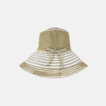 Grevi Raffia Mesh Foldable Floppy Hat in Beige - Big Bag NY