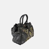 Campomaggi ROSSELLA Studded Top Handle Tote in Black - Big Bag NY