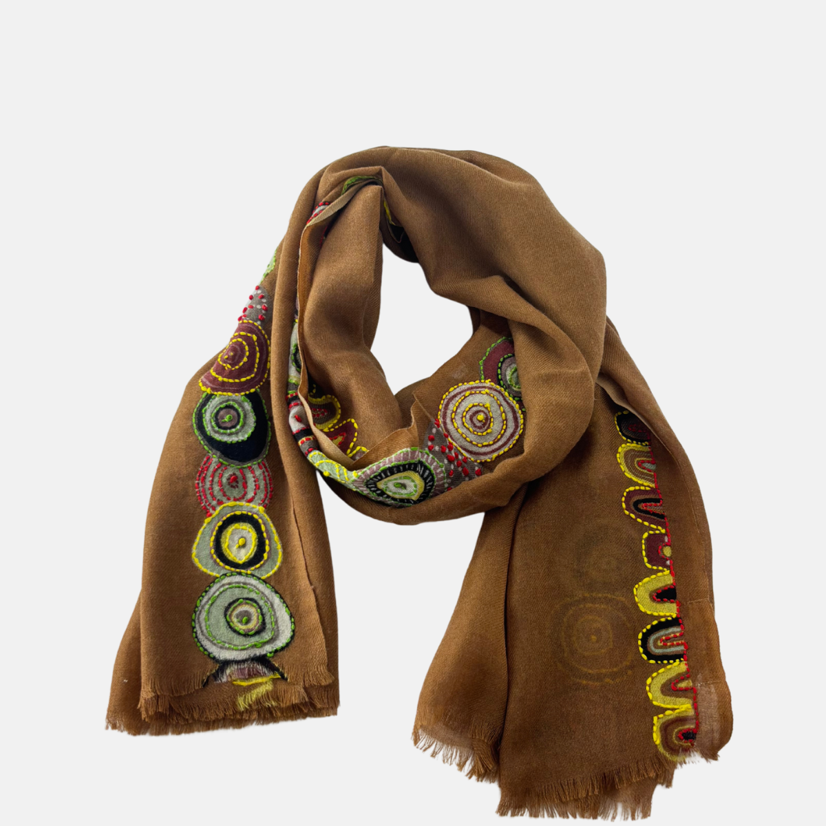Storiatipic Angie Wool Scarf in Camel - Big Bag NY