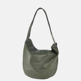 Angi Venezia Large Asymmetric Hobo with Silver Ornament - Big Bag NY