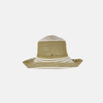 Grevi Raffia Mesh Foldable Floppy Hat in Beige - Big Bag NY