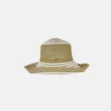 Grevi Raffia Mesh Foldable Floppy Hat in Beige - Big Bag NY