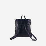 Black Marta Ponti Square Leather Backpack - Big Bag NY