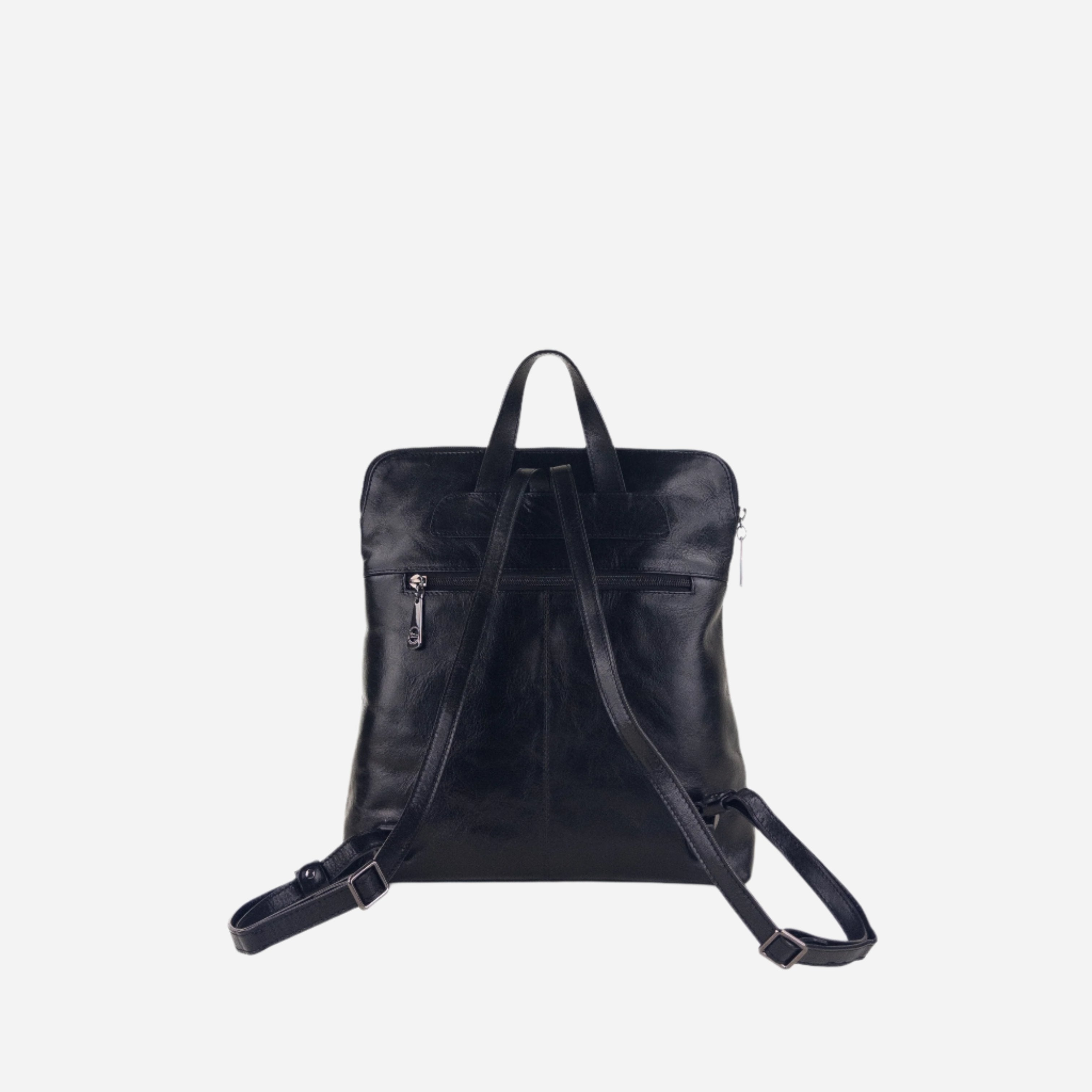 Square Leather Backpack