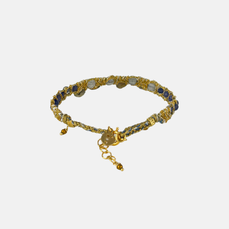 DAG Gioielli Candy Drop Bracelet with Blue Sapphire and Labradorite Gemstones - Big Bag NY