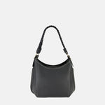 Plinio Visona Braided Top Handle Small Shoulder Bag in Black - Big Bag NY