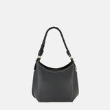 Plinio Visona Braided Top Handle Small Shoulder Bag in Black - Big Bag NY