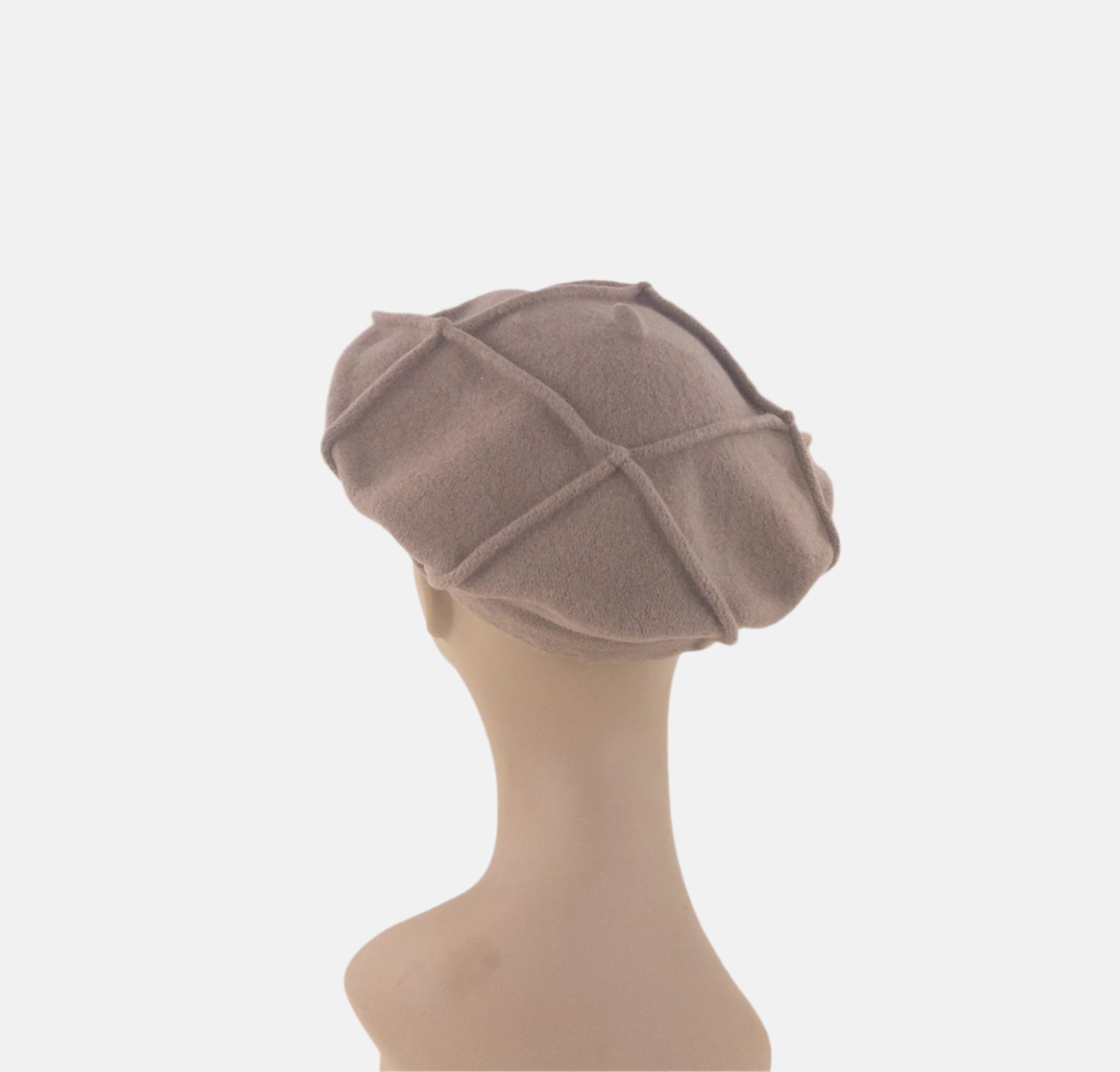 Beige Celine Robert TANDEM Wool Beret - Big Bag NY