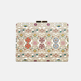 Bunkoya Oozeki HANABISHI Traditional Flower Patterns GAMASATSU Square Billfold with Clasp - Big Bag NY