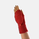 Cashmere and Wool Fingerless Glove with Hood