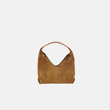 Gianni Notaro Small Suede Shoulder Bag in Brown - Big Bag NY