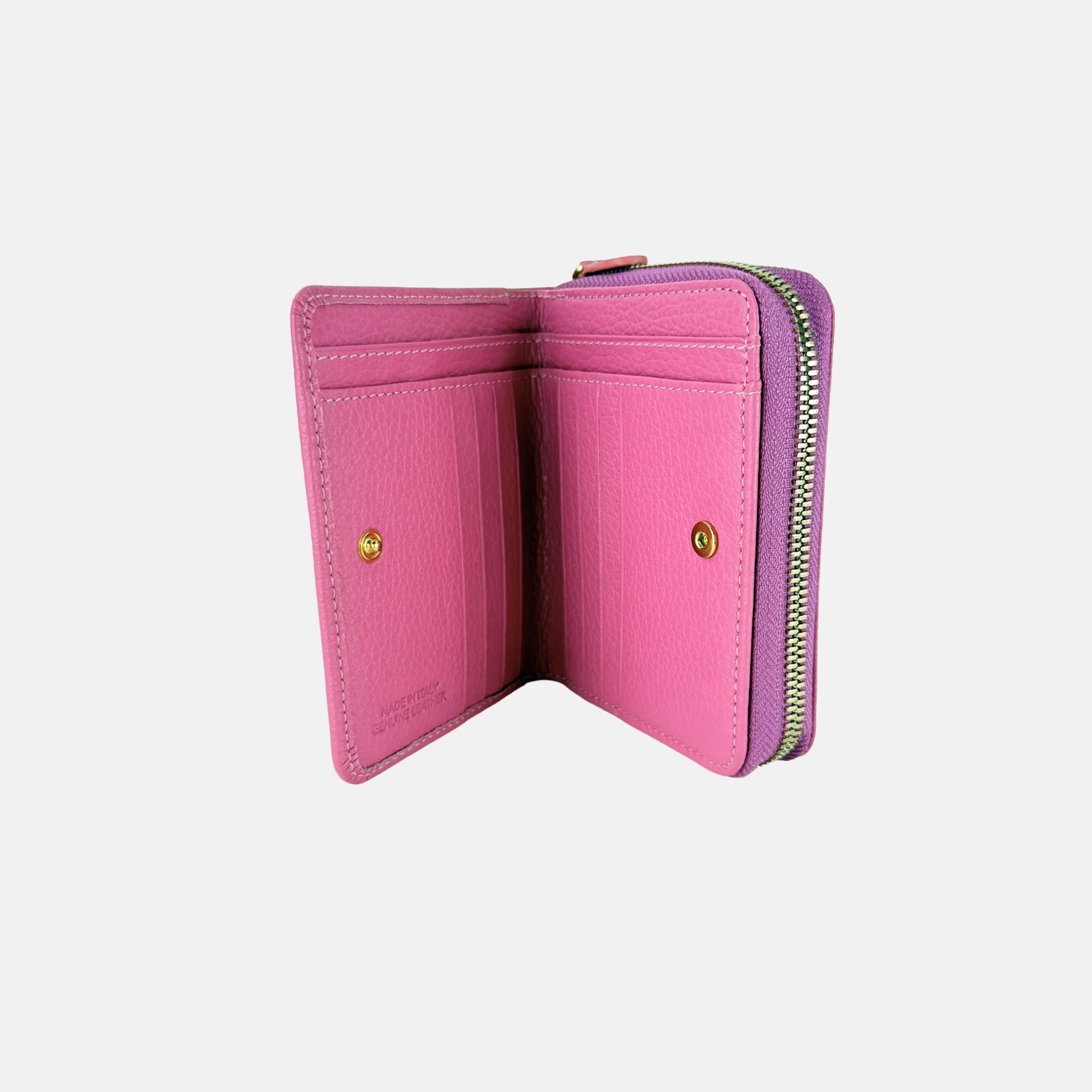 Visona Square Zip Around Wallet in Magenta - Big Bag NY