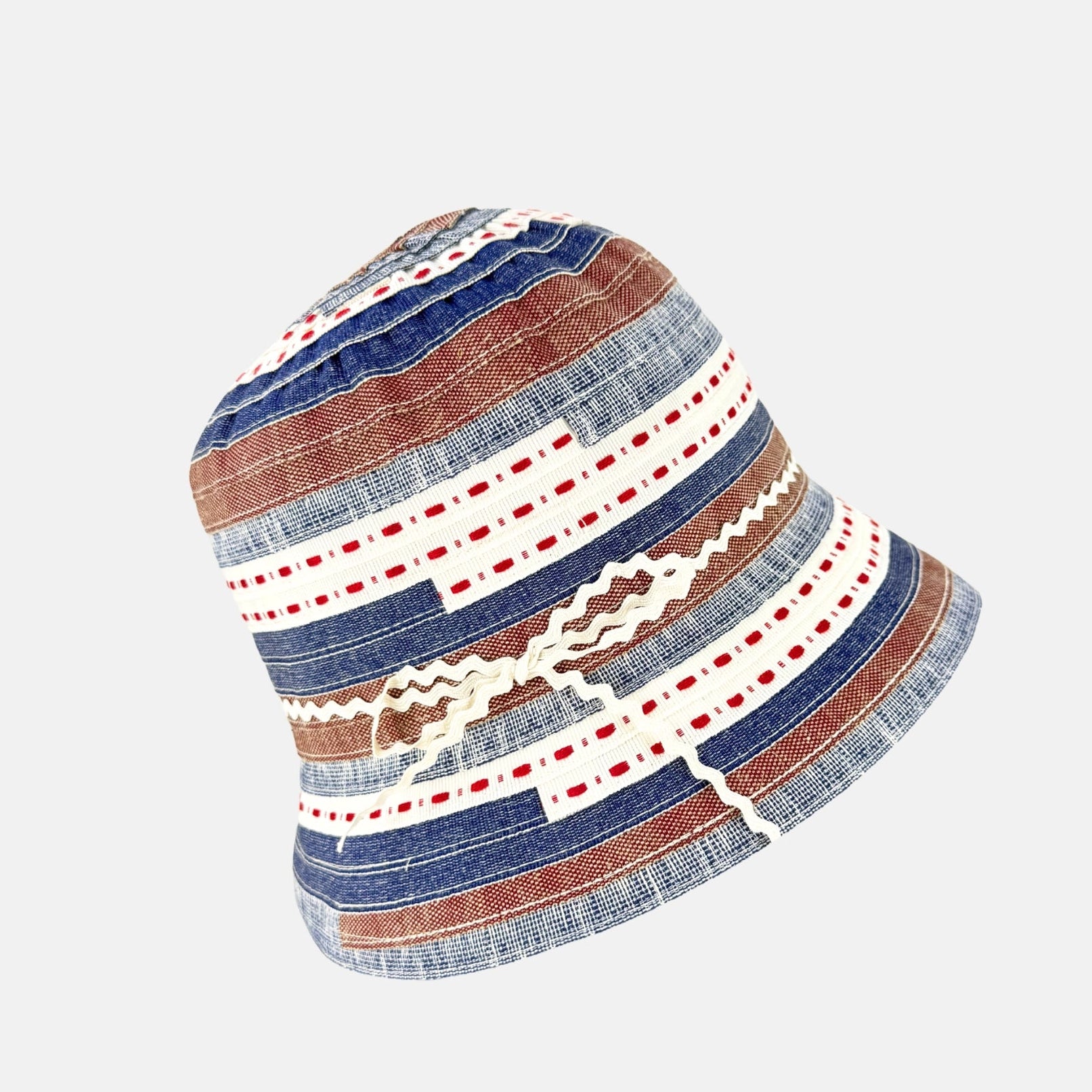 Ferruccio Vecchi Carmen Cotton Bucket Hat in Jeans - Big Bag NY