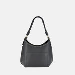 Plinio Visona Braided Top Handle Small Shoulder Bag in Black - Big Bag NY