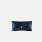 Plinio Visona Leather Glasses Case Envelope Clutch in Navy - Big Bag NY