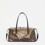 Jack Gomme ANAIS Linen Handbag in Chestnut - Big Bag NY