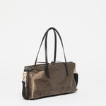Jack Gomme ANAIS Linen Handbag in Chestnut - Big Bag NY