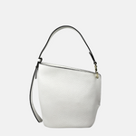 SS25 LORISTELLA Olivia Asymmetric Leather Handbag in Black - Big Bag NY