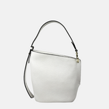 SS25 LORISTELLA Olivia Asymmetric Leather Handbag in Black - Big Bag NY