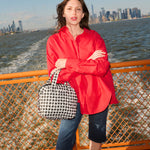 MZ Wallace Small Sutton Deluxe in Black and White Gingham - Big Bag NY