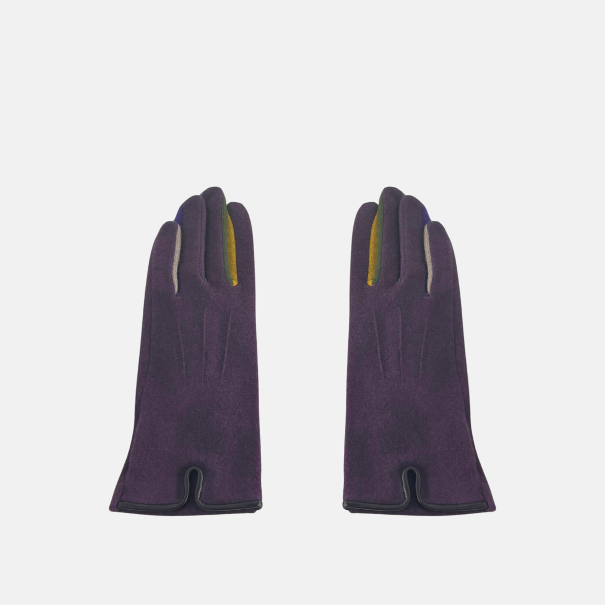 Black L'Apero BOURGET Texting Gloves Purple - Big Bag NY
