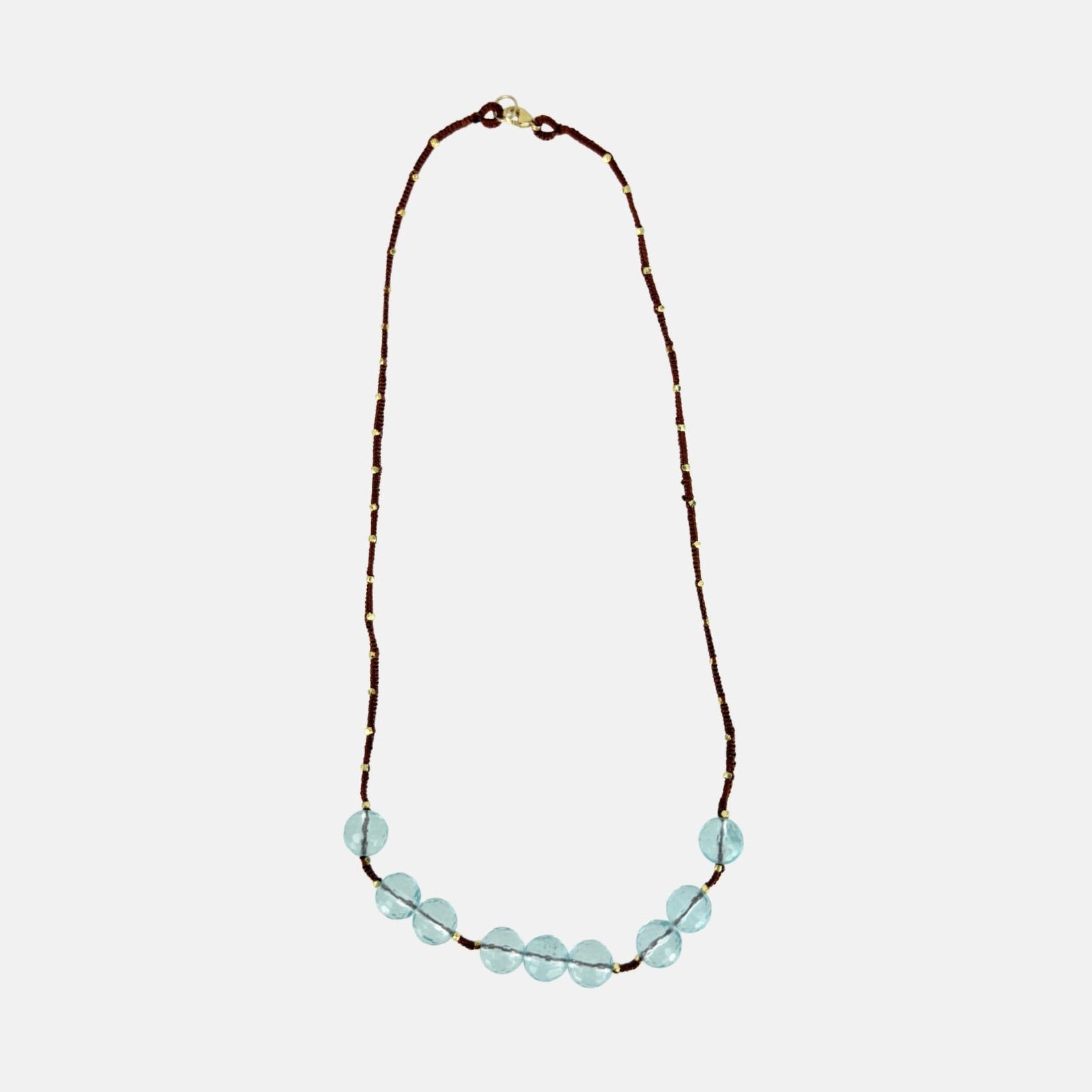 Danielle Welmond Aqua Quartz Necklace - Big Bag NY