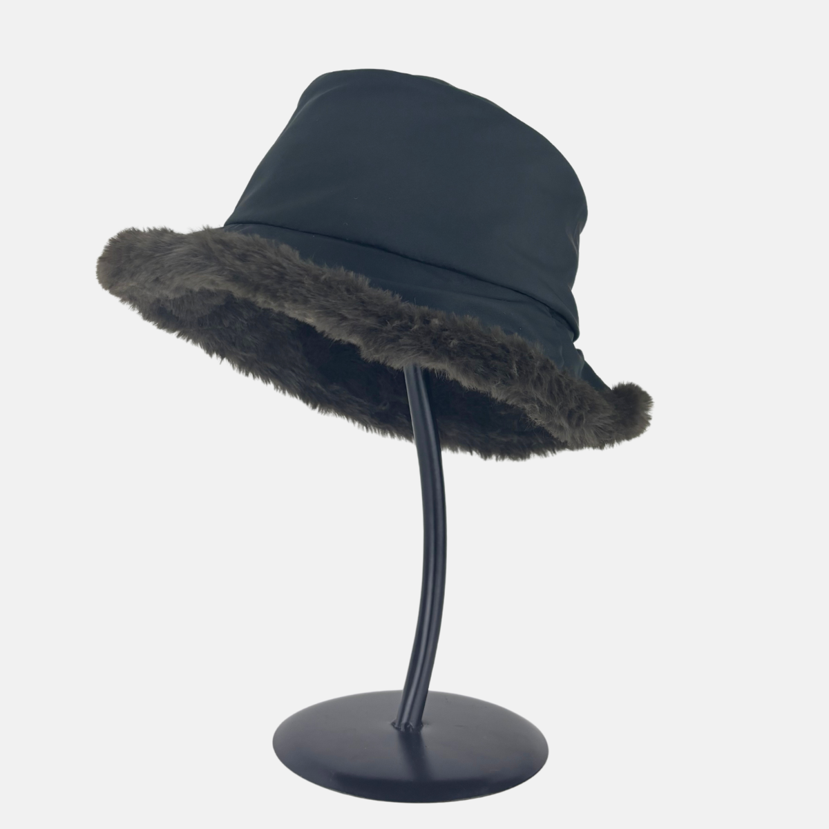 Bucket Rain Hat with Fur Lining