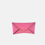 Plinio Visona Leather Glasses Case Envelope Clutch in Magenta - Big Bag NY