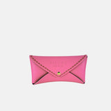 Plinio Visona Leather Glasses Case Envelope Clutch in Magenta - Big Bag NY