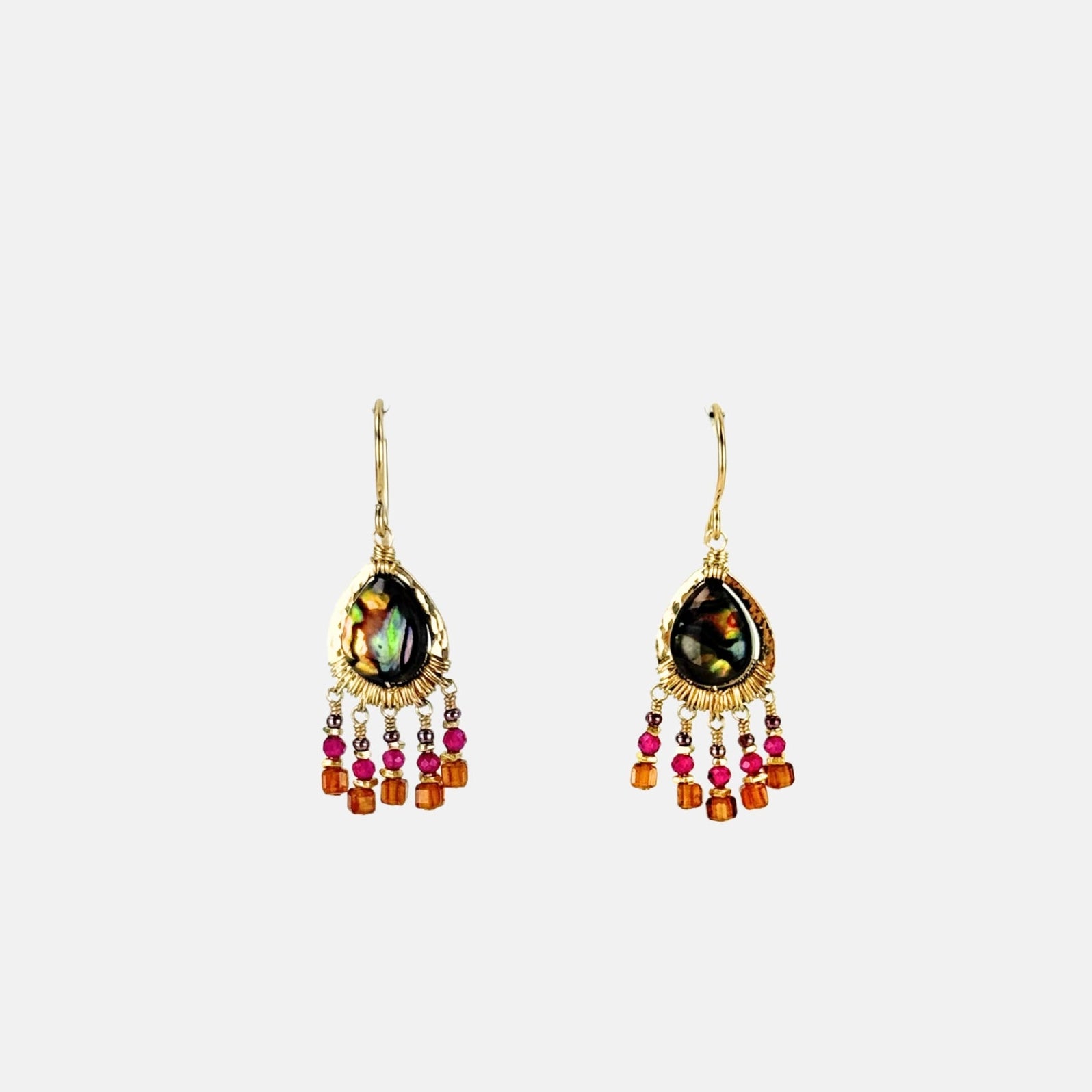 Dana Kellin Hibiscus Mix Beaded Drop Earrings - Big Bag NY