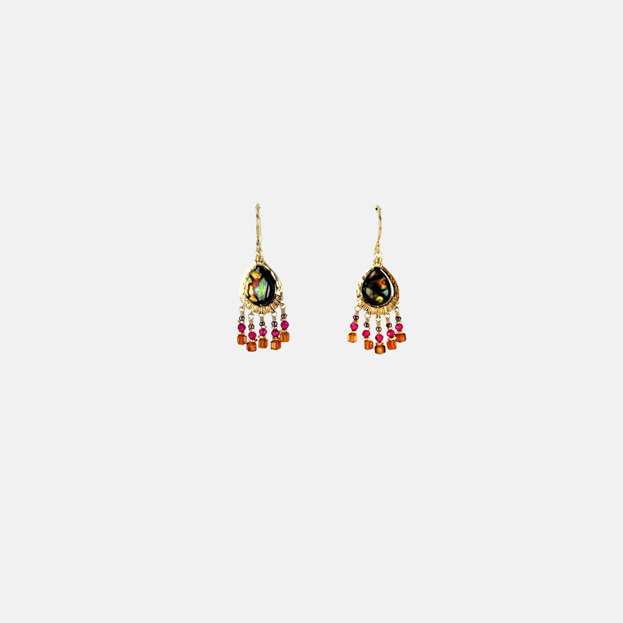 Dana Kellin Hibiscus Mix Beaded Drop Earrings - Big Bag NY