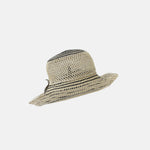 Grevi Raffia Mesh Foldable Floppy Hat in Navy - Big Bag NY