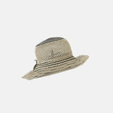 Grevi Raffia Mesh Foldable Floppy Hat in Navy - Big Bag NY