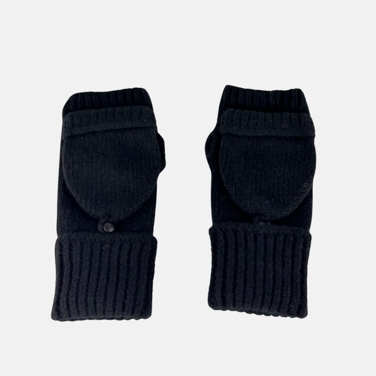 Cashmere and Wool Fingerless Glove with Hood