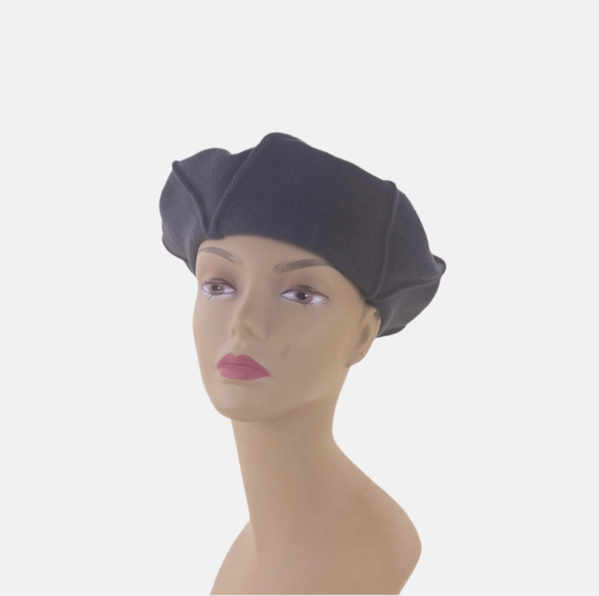 Charcoal Celine Robert TANDEM Wool Beret - Big Bag NY