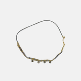 DAG GIOEILLI Woven Necklace with Labradorite and Sapphire Blue gemstones - Big Bag NY