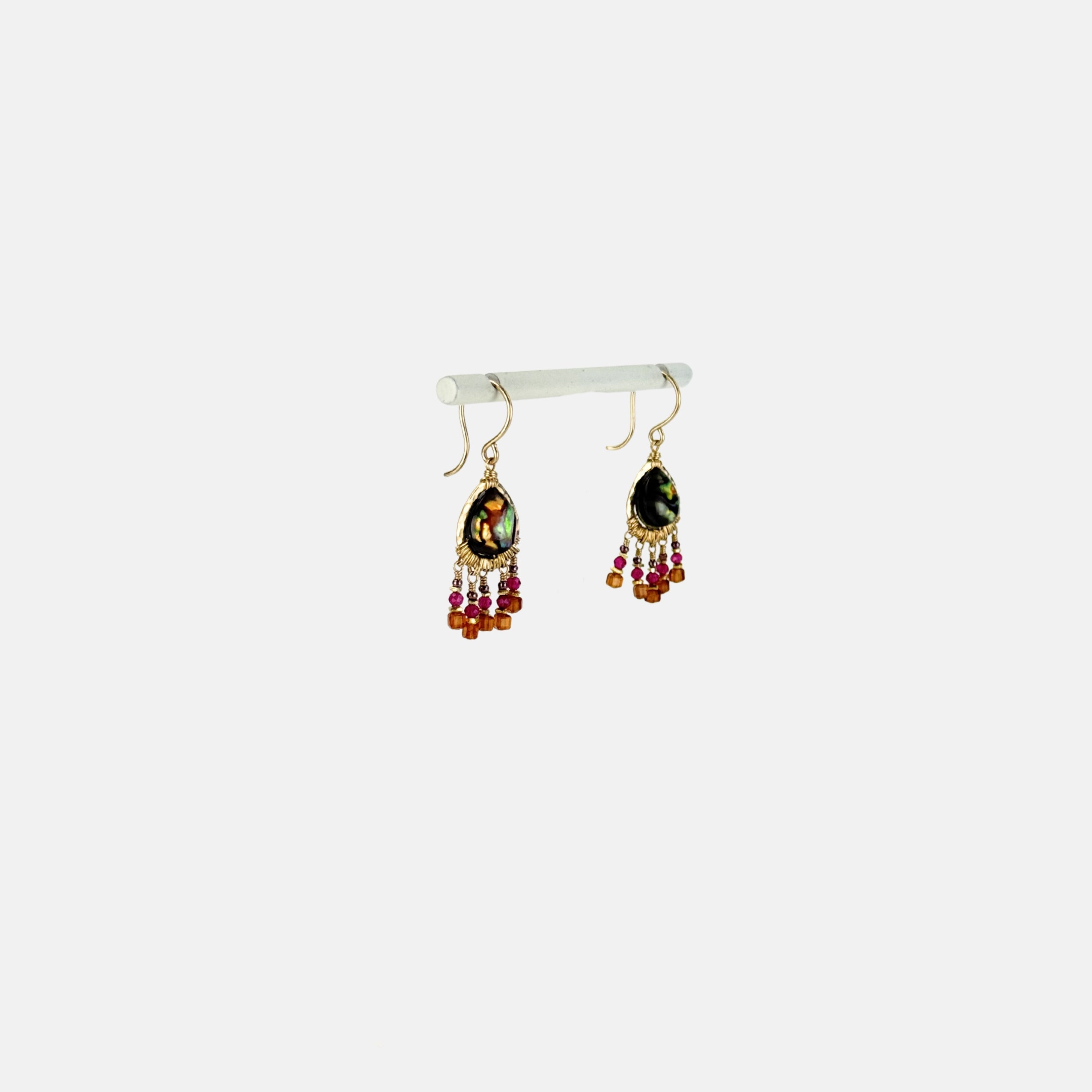 Dana Kellin Hibiscus Mix Beaded Drop Earrings - Big Bag NY