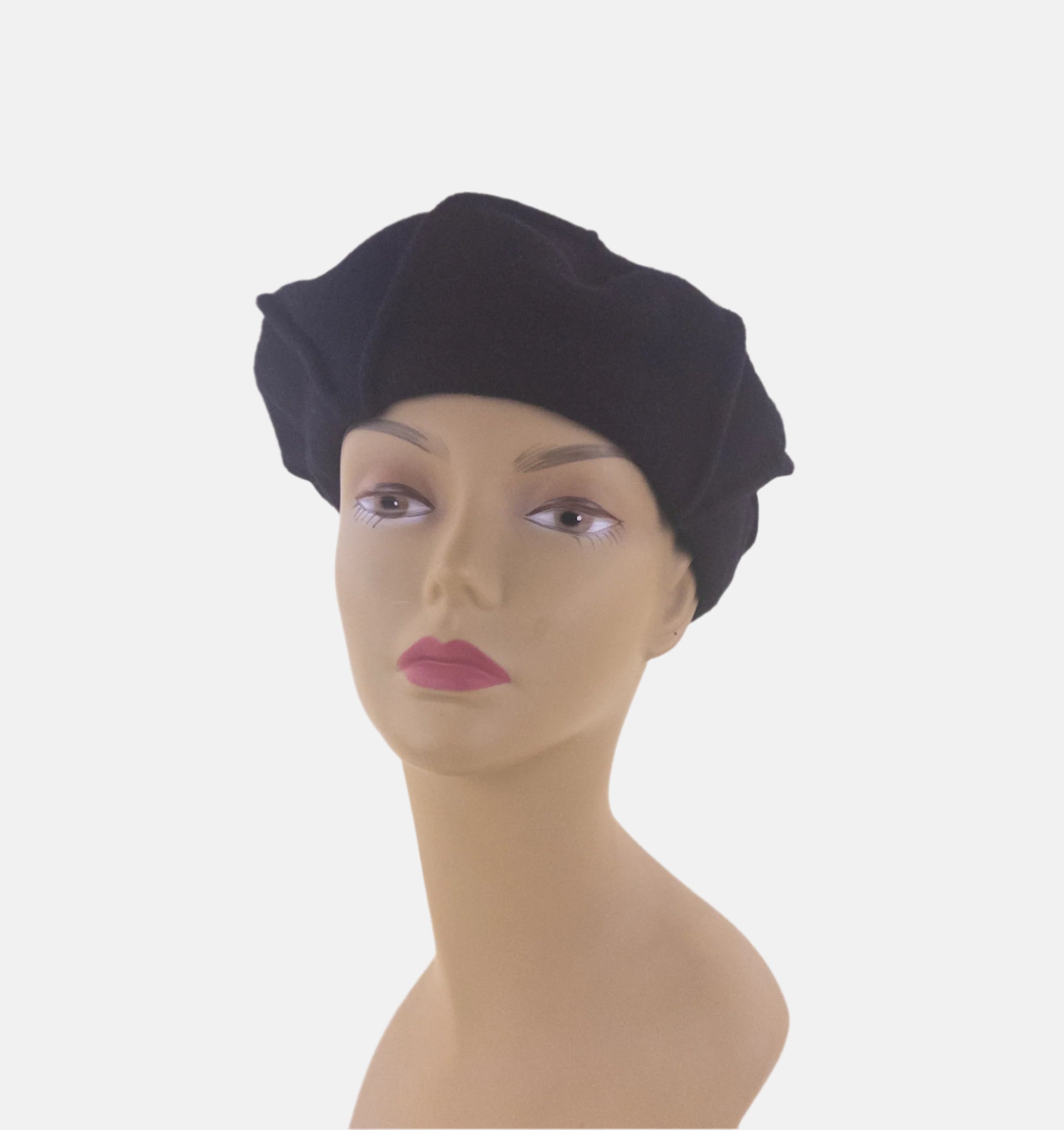 Black Celine Robert TANDEM Wool Beret - Big Bag NY
