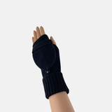Cashmere and Wool Fingerless Glove with Hood