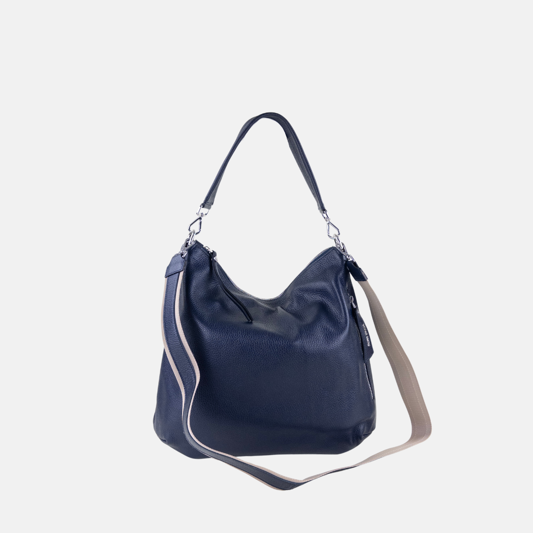 Navy Gianni Notaro Large Hobo Bag - Big Bag NY