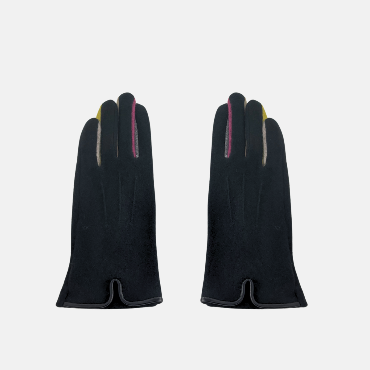 Black L'Apero BOURGET Texting Gloves Black/Purple - Big Bag NY