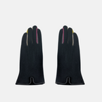 Black L'Apero BOURGET Texting Gloves Black/Purple - Big Bag NY