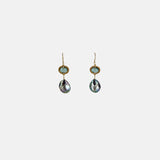 Dana Kellin Teal Quartz and Pearl Drop Earrings - Big Bag NY